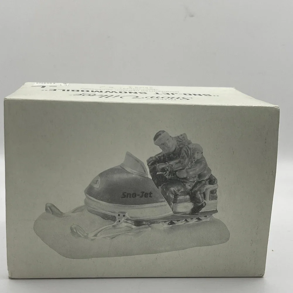 Dept 56 Snow Village Sno-Jet Snowmobile Handpainted Ceramic Accessory 5159-4